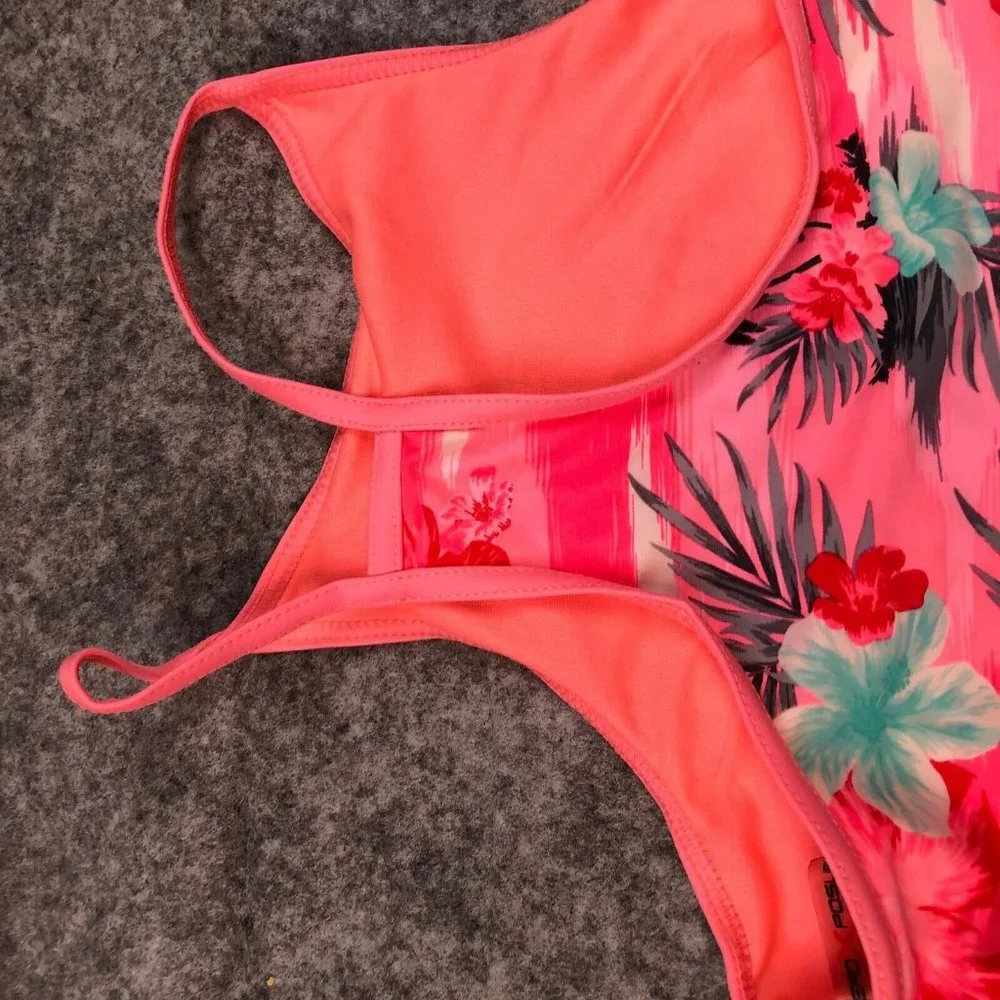 Zero Xposur Bikini Set 14 Girls Sports Bra Bralette Hipster Full Coverage Floral